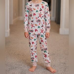 Boutique Bamboo Kids Christmas Pajamas Set Griswalds Size 12-18 Months NEW!
